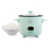 DASH Mini Rice Cooker Steamer with Removable Nonstick Pot, Keep Warm Function & Recipe Guide, .5 Quart, for Soups, Stews, Grains & Oatmeal - Aqua