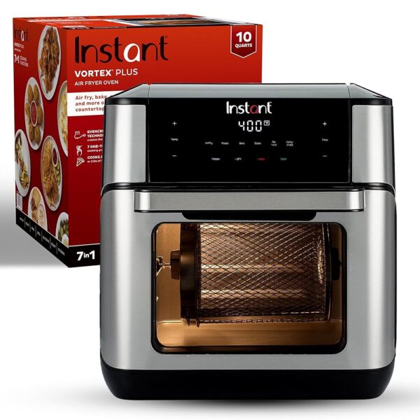 Instant 140-3000-01 Vortex Plus Quart 7-in-1 Multi-Use Air Fryer, 10QT, Silver,Black Instant 140-3000-01 Vortex Plus Quart 7-in-1 Multi-Use Air Fryer, 10QT, Silver,Black