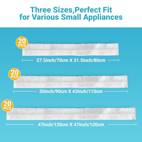 60 Pcs Kitchen Appliance Dust Covers by RAINFLOW Review Durable Clear Protection