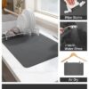 AMOAMI Dish Drying Mat Review Super Absorbent Coffee Bar Accessory Dark Grey