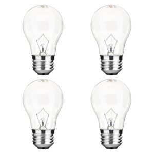 Appliance Oven Light Bulb A15 40W High Temperature 500 Degrees Resistant for Refrigerator Over Stove Microwave Range Hood Lava Lamp Replacement Bulb E26 Medium Base 120V Warm White