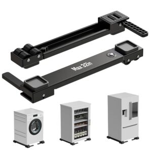 Appliance Rollers Heavy Duty,Newest Extendable Appliance Sliders,Liftable Washing Machine Base,Easily Move Washer and Dryer Machines,Refrigerators,Furniture-Black