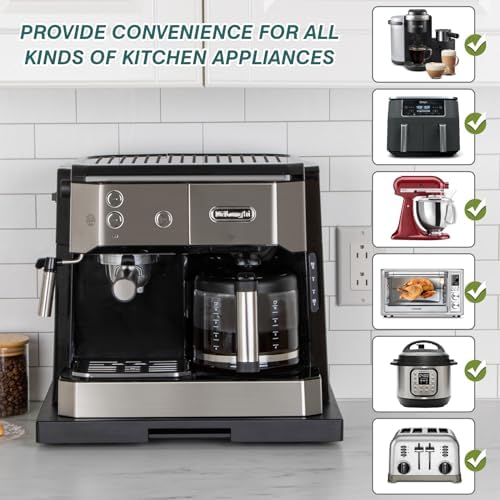 Appliance Slider Review ANBOXIT Wooden Sliding Tray Classic Black Wide for Kitchen