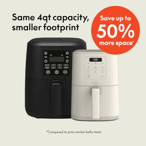 Bella Slim 4.0 QT Air Fryer Review Space-Saving Design with Ceramic Nonstick Coating