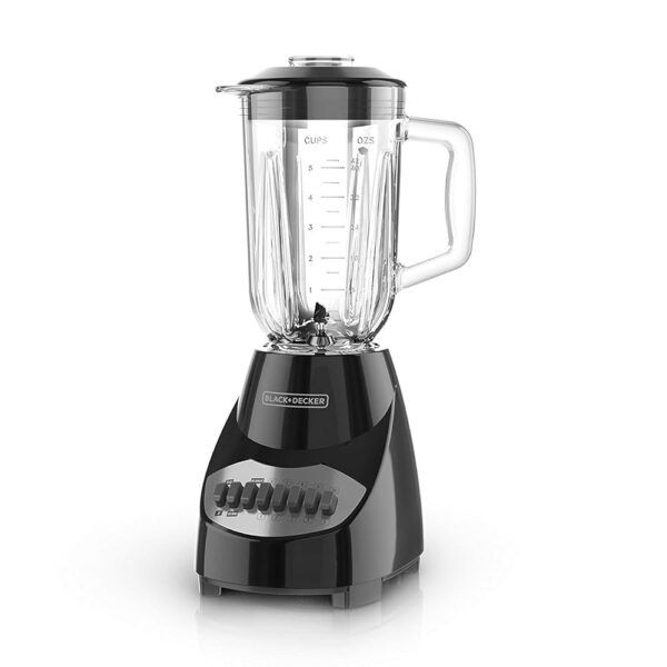 BLACK+DECKER 10-Speed Countertop Blender, Pulse Button, 6-Cup Glass Jar, Dishwasher-Safe, Stainless Steel Blade, Suction Feet BLACK+DECKER 10-Speed Countertop Blender, Pulse Button, 6-Cup Glass Jar, Dishwasher-Safe, Stainless Steel Blade, Suction Feet
