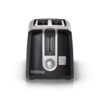 BLACK+DECKER 2-Slice Toaster, T2569B, Extra Wide Slots, 6 Shade Settings, 850 Watts, Crumb Tray, Cancel Button