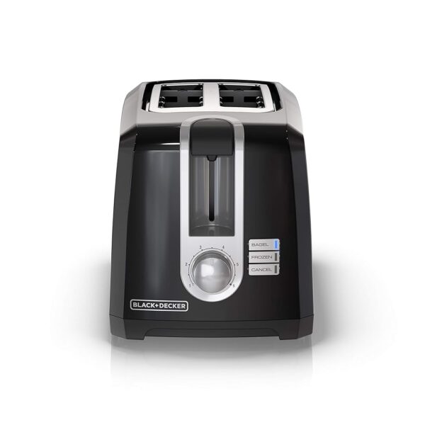 BLACK+DECKER 2-Slice Toaster, T2569B, Extra Wide Slots, 6 Shade Settings, 850 Watts, Crumb Tray, Cancel Button