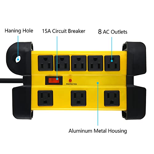 CCCEI Heavy Duty Power Strip Review Surge Protector with 8 Outlets and 1200J Protection