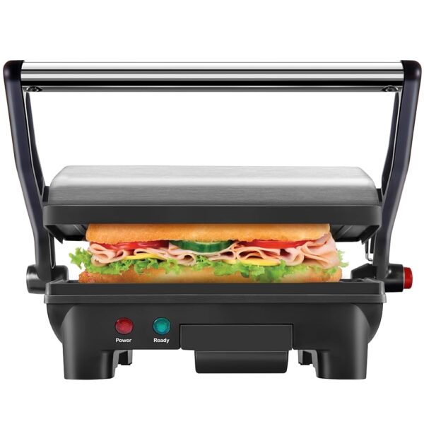 Chefman Electric Panini Press Grill and Gourmet Sandwich Maker w/ Non-Stick Coated Plates, Opens 180 Degrees to Fit Any Type or Size Food, Dishwasher Safe Removable Drip Tray,...