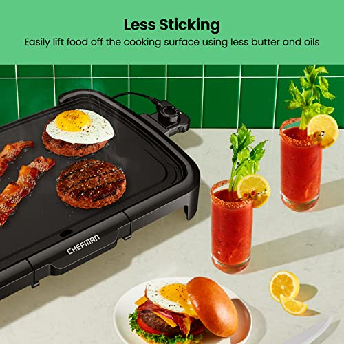 Chefman XL Electric Griddle Review best large nonstick indoor grill for versatile cooking