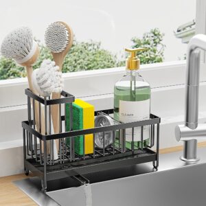 Cisily Black Sponge Holder for Kitchen Sink, Sink Caddy Organizer with High Brush Holder, Kitchen Countertop Organizers and Storage Essentials, Rustproof 304 Stainless Steel,... Cisily Black Sponge Holder for Kitchen Sink, Sink Caddy Organizer with High Brush Holder, Kitchen Countertop Organizers and Storage Essentials, Rustproof 304 Stainless Steel,...