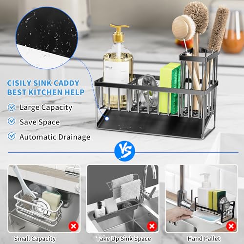 Cisily Kitchen Sink Caddy Review Innovative Stainless Steel Organizer for Compact Spaces