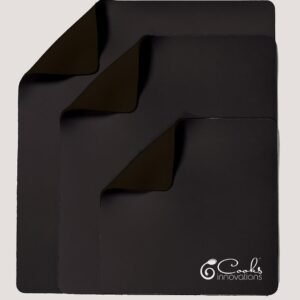 Cooks Innovations 3 Pack Heat Resistant Mats for Countertop, Air Fryer Heat Pad Protector, Appliance Sliders for Kitchen, Sliding Function for Air Fryer, Coffee Maker