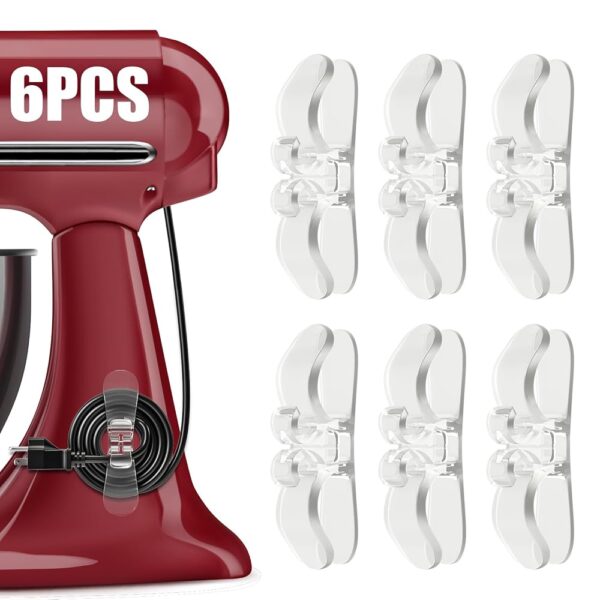 Cord Organizer for Appliances,Appliance Cord Organizer, 6-Pack Adhesive Cable Holders for Neat and Tidy Cord Management – Ideal for Blenders, Coffee Makers, Air Fryers,Cord... Cord Organizer for Appliances,Appliance Cord Organizer, 6-Pack Adhesive Cable Holders for Neat and Tidy Cord Management – Ideal for Blenders, Coffee Makers, Air Fryers,Cord...