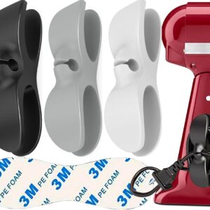 Cord Organizer for Kitchen Appliances - 3 PCS Stick On Cable Wrapper Holder Winder Keeper, Power Wire Management Wrap Hook Clip for Kitchenaid Mixer, Home Gadget Accessories