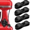 Cord Organizer for Kitchen Appliances, 4 Pack Black Appliance Cord Organizer, Command Hooks, Cord Wrapper, Cord Keeper, Cord Holder Stick On Kitchenaid Mixer, Instant Pot,...