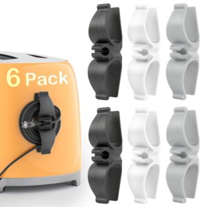 Cord Organizer for Kitchen Appliances-6 Pack, Appliance Cord Organizer stick on, Small Kitchen Appliances Cord keeper, Adhesive Cord Holder, Cord Winder for Pressure Cooker,...