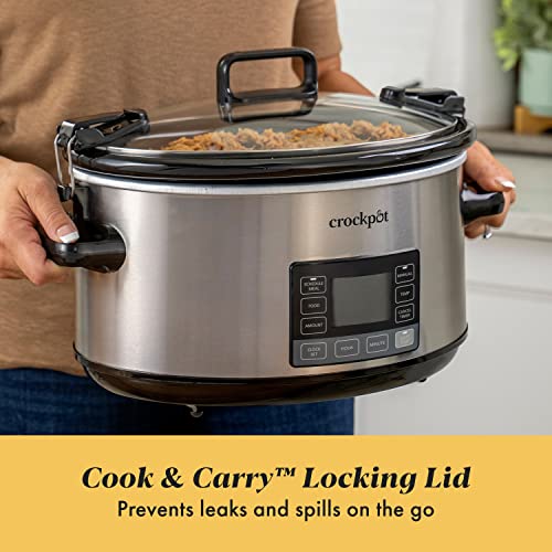Crock-Pot 7 Quart Slow Cooker Review Portable Programmable Timer and Locking Lid