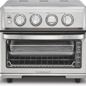 Cuisinart Air Fryer + Convection Toaster Oven, 8-1 Oven with Bake, Grill, Broil & Warm Options, Stainless Steel, TOA-70