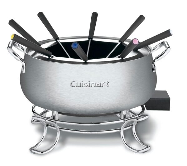 Cuisinart Fondue Pot, 3 Quart, For Chocolate, Cheese, Broth, Oil, Stainless Steel, CFO-3SSP1 Cuisinart Fondue Pot, 3 Quart, For Chocolate, Cheese, Broth, Oil, Stainless Steel, CFO-3SSP1