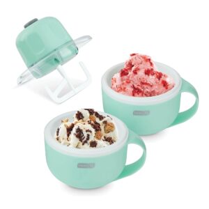 DASH My Mug Ice Cream Maker Machine (Aqua): Multi-Purpose Soft Serve Ice Cream Machine with (2) Bowls for Homemade Gelato, Sorbet, Frozen Yogurt, Built-In Ingredient Chute, Easy… DASH My Mug Ice Cream Maker Machine (Aqua): Multi-Purpose Soft Serve Ice Cream Machine with (2) Bowls for Homemade Gelato, Sorbet, Frozen Yogurt, Built-In Ingredient Chute, Easy...
