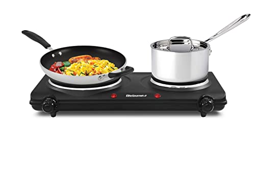 Elite Gourmet Countertop Double Burner Review Efficient Compact Electric Hot Plate Insights