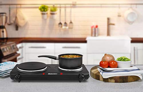 Elite Gourmet Countertop Double Burner Review Efficient Compact Electric Hot Plate Insights