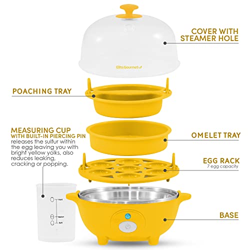 Elite Gourmet Egg Cooker EGC-007Y Rapid Review of Best Easy Boiled Egg Appliance