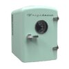 Frigidaire EFMIS129-MINT Mini Personal Fridge Cooler, 1 Gal Capacity fits Six Cans, Includes Plugs for Home Outlet & DC Charger-9.84" D x 7.09" W x 10.35" H