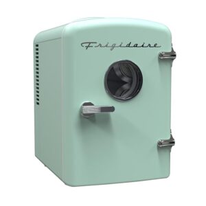 Frigidaire EFMIS129-MINT Mini Personal Fridge Cooler, 1 Gal Capacity fits Six Cans, Includes Plugs for Home Outlet & DC Charger-9.84″ D x 7.09″ W x 10.35″ H Frigidaire EFMIS129-MINT Mini Personal Fridge Cooler, 1 Gal Capacity fits Six Cans, Includes Plugs for Home Outlet & DC Charger-9.84" D x 7.09" W x 10.35" H