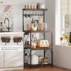 Furologee Kitchen Bakers Rack Review 4 Tier Storage with Power Outlets and Hooks