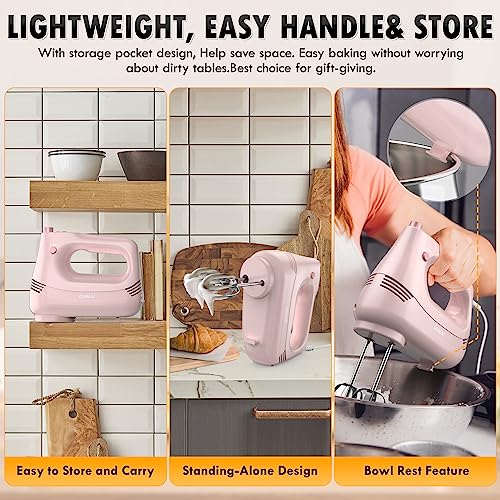 GUALIU Hand Mixer CX-6679 Review Best Electric Pink Kitchen Mixer with Turbo Boost GUALIU Hand Mixer CX-6679 Review Best Electric Pink Kitchen Mixer with Turbo Boost