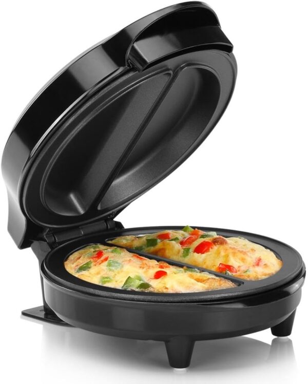 Holstein Housewares - Non-Stick Omelet & Frittata Maker, Stainless Steel - Makes 2 Individual Portions Quick & Easy (2 Section, Black) Holstein Housewares - Non-Stick Omelet & Frittata Maker, Stainless Steel - Makes 2 Individual Portions Quick & Easy (2 Section, Black)