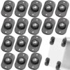 Honoson 16 Pcs Self Adhesive Caster Wheels Appliance Rollers Appliance Sliders for Kitchen 360° Swivel Universal Wheel Mini Small Kitchen (Clear Black with 1 Steel Ball Style)
