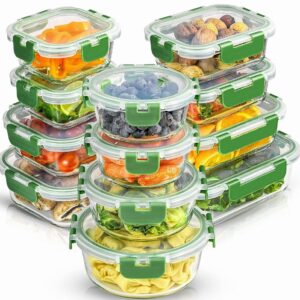 JoyJolt JoyFul 24pc Borosilicate Glass Storage Containers with Lids. 12 Airtight, Freezer Safe Food Storage Containers, Pantry Kitchen Storage Containers, Glass Meal Prep... JoyJolt JoyFul 24pc Borosilicate Glass Storage Containers with Lids. 12 Airtight, Freezer Safe Food Storage Containers, Pantry Kitchen Storage Containers, Glass Meal Prep...