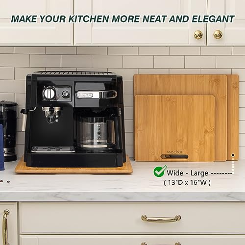 Kitchen Appliance Slider Review ANBOXIT Wide Large Bamboo Tray for Effortless Use