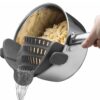 Kitchen Gizmo Snap N' Strain - Silicone Pasta Strainer Clip-On for Pots and Pans - Heat Resistant Colander for Vegetables and Noodles - Kitchen Gadgets for Cooking -...