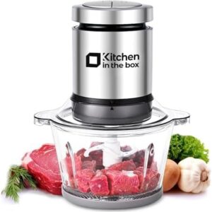 Kitchen in the box Mini Food Processors,400W Powerful Mini Meat Grinder & Food Chopper,Electric Vegetable Chopper with One 3 Cup Bowl & S Blades for Meat/Fish/Vegetable/Baby... Kitchen in the box Mini Food Processors,400W Powerful Mini Meat Grinder & Food Chopper,Electric Vegetable Chopper with One 3 Cup Bowl & S Blades for Meat/Fish/Vegetable/Baby...