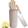Knife Set, Astercook 6 Piece Khaki Kitchen Knife Set, Non-stick Stainless Steel Knife Block Set, Anti-Rust Dishwasher Safe Knife Set with Block Knife Set, Astercook 6 Piece Khaki Kitchen Knife Set, Non-stick Stainless Steel Knife Block Set, Anti-Rust Dishwasher Safe Knife Set with Block
