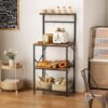 Korfile Kitchen Bakers Rack Review Spacious Rustic Brown Coffee Bar Organizer Korfile Kitchen Bakers Rack Review Spacious Rustic Brown Coffee Bar Organizer