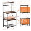 Korfile Kitchen Bakers Rack Review Spacious Rustic Brown Coffee Bar Organizer Korfile Kitchen Bakers Rack Review Spacious Rustic Brown Coffee Bar Organizer