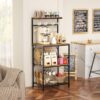 Korfile Kitchen Bakers Rack Review Spacious Rustic Brown Coffee Bar Organizer Korfile Kitchen Bakers Rack Review Spacious Rustic Brown Coffee Bar Organizer