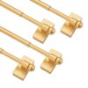 Magnetic Curtain Rods Multi-Use Adjustable Appliance Metal Doors Magnetic Rods, 16-28 Inch, 1/2 Inch Diameter, 4 Pack,Gold