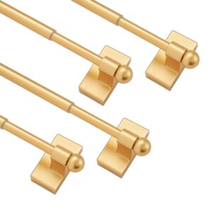 Magnetic Curtain Rods Multi-Use Adjustable Appliance Metal Doors Magnetic Rods, 16-28 Inch, 1/2 Inch Diameter, 4 Pack,Gold Magnetic Curtain Rods Multi-Use Adjustable Appliance Metal Doors Magnetic Rods, 16-28 Inch, 1/2 Inch Diameter, 4 Pack,Gold