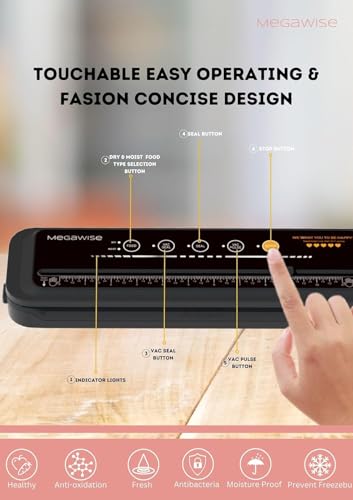 MegaWise Vacuum Sealer VS6611 Review Powerful Compact Food Preservation Machine