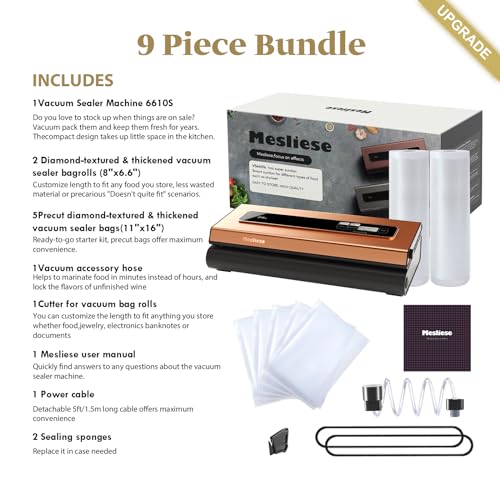 Mesliese Vacuum Sealer Machine Review Powerful 6-in-1 Food Preservation System Mesliese Vacuum Sealer Machine Review Powerful 6-in-1 Food Preservation System