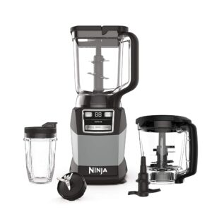 Ninja Blender, Compact Kitchen System, 1200W, 3 Functions for Smoothies, Dough & Frozen Drinks with Auto-IQ, 72-oz.* Blender Pitcher, 40-oz. Processor Bowl & 18-oz. Single-Serve… Ninja Blender, Compact Kitchen System, 1200W, 3 Functions for Smoothies, Dough & Frozen Drinks with Auto-IQ, 72-oz.* Blender Pitcher, 40-oz. Processor Bowl & 18-oz. Single-Serve...