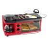 Nostalgia 3-in-1 Breakfast Station - Includes Coffee Maker, Non-Stick Griddle, and 4-Slice Toaster Oven - Versatile Breakfast Maker with Timer - Red Nostalgia 3-in-1 Breakfast Station - Includes Coffee Maker, Non-Stick Griddle, and 4-Slice Toaster Oven - Versatile Breakfast Maker with Timer - Red