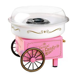 Nostalgia Cotton Candy Machine - Retro Cotton Candy Machine for Kids with 2 Reusable Cones, 1 Sugar Scoop, and 1 Extractor Head – Pink Nostalgia Cotton Candy Machine - Retro Cotton Candy Machine for Kids with 2 Reusable Cones, 1 Sugar Scoop, and 1 Extractor Head – Pink