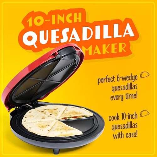 Nostalgia Deluxe Quesadilla Maker Review Best 10 Inch Small Appliance for Crispy Wedges